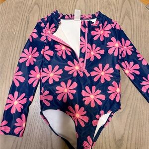 Carter's Pink Floral Kids Swim Rashguard